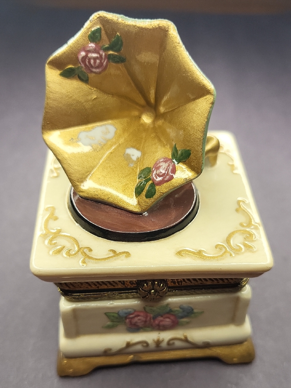 Gold and Cream Ornate Trinket Box